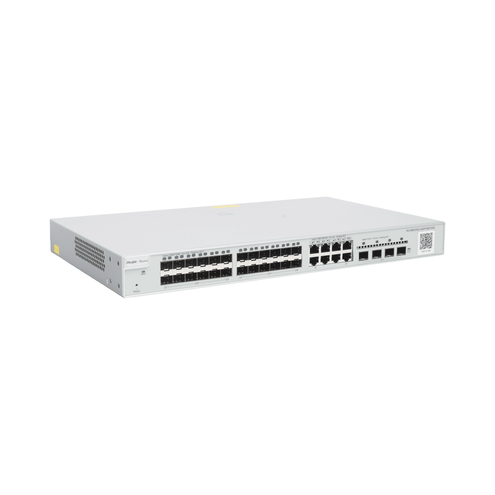 RGNBS520024SFP_8GT4XS-AD-1-l Switch administrable Capa 3, 24 puertos SFP 1G, 8 puertos Ethernet 1G Combo y 4 SFP+ 10G, gestión remota en la nube RG-NBS5200-24SFP/8GT4XS 2