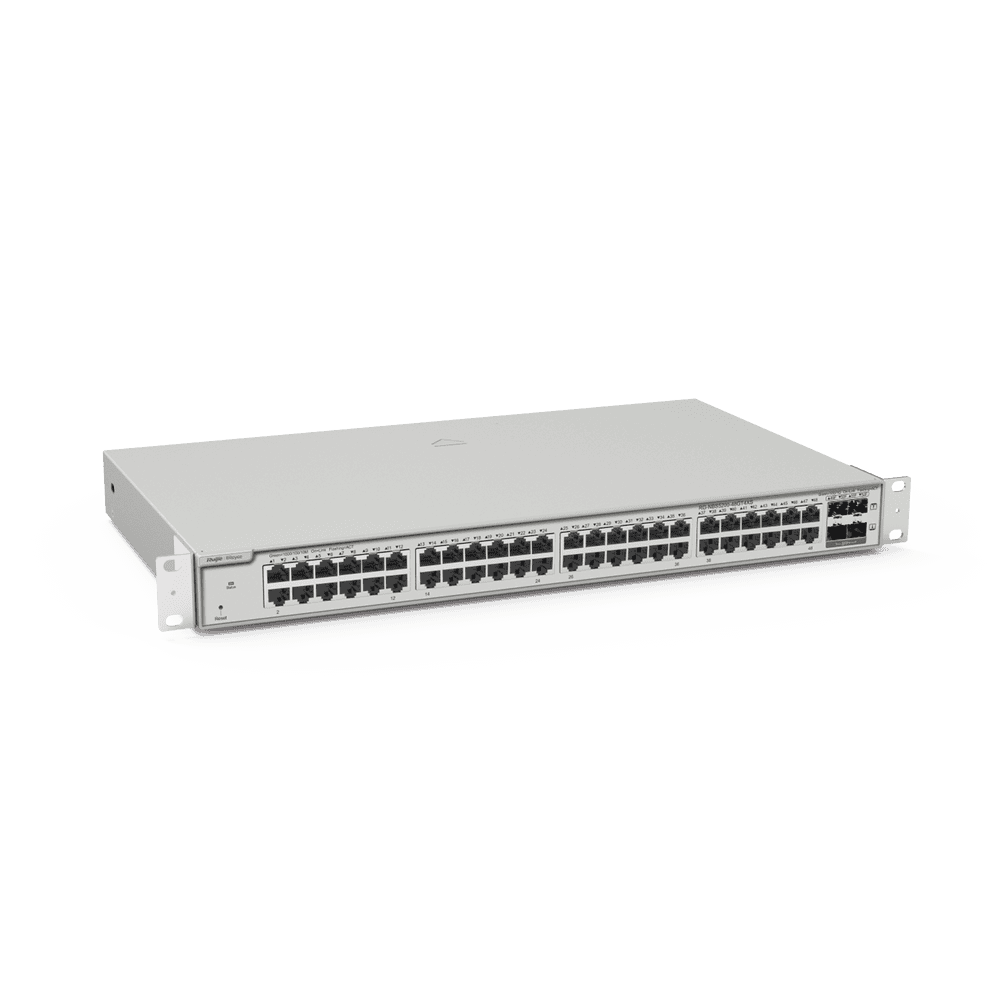 RGNBS520048GT4XS-l Switch Administrable Capa 3 con 48 puertos Gigabit + 4 SFP+ para fibra 10Gb, gestión gratuita desde la nube RG-NBS5200-48GT4XS 1