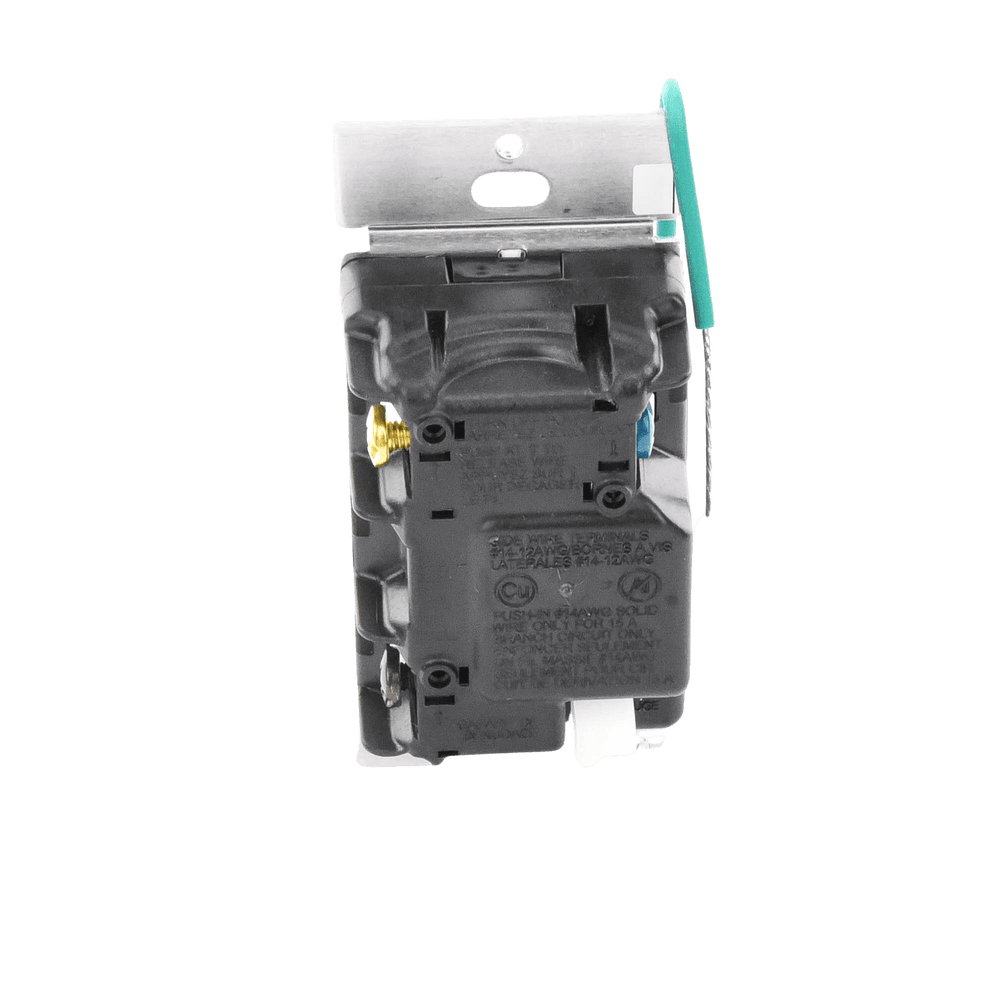 RRD8SDVWH-AD-3-l (RadioRA2) Switch on/off RRD-8S-DV-WH de doble voltaje, un solo polo 120V/, 8A/, 1/10HP 3A en motores, apaga y enciende iluminación ó motor, NO requiere cable neutro. RRD8SDVWH 4
