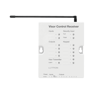 (RadoiRA2) Receptor de control para puertas de garage, regulador de iluminación. 120V, 4 salidas de relay y 2 entradas. Complementar con RRMAIN de RadioRa2 Lutron.