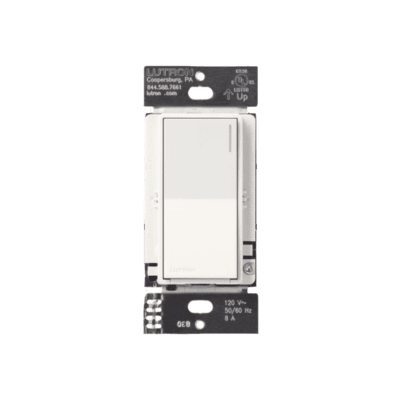 (RadioRA3) Apagador Auxiliar de pared, compañero de apagadores multilocación. Usar en 3 vías o escalera. Color blanco mate.