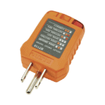 Probador de Tomacorrientes Estándar, con Secuencia de Luces para Indicar un Cableado Correcto/Incorrecto. RT110-LAT-DER-l