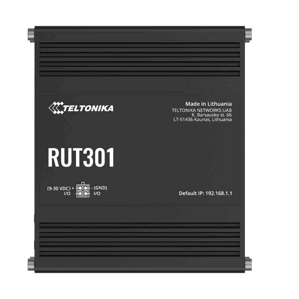 RUT301-AD-1-l Router Industrial con 5 Puertos Ethernet / RutOS Seguro y Avanzado / Firewall y VPN Integrados / I/O Digital / Administración Remota RMS RUT301 2