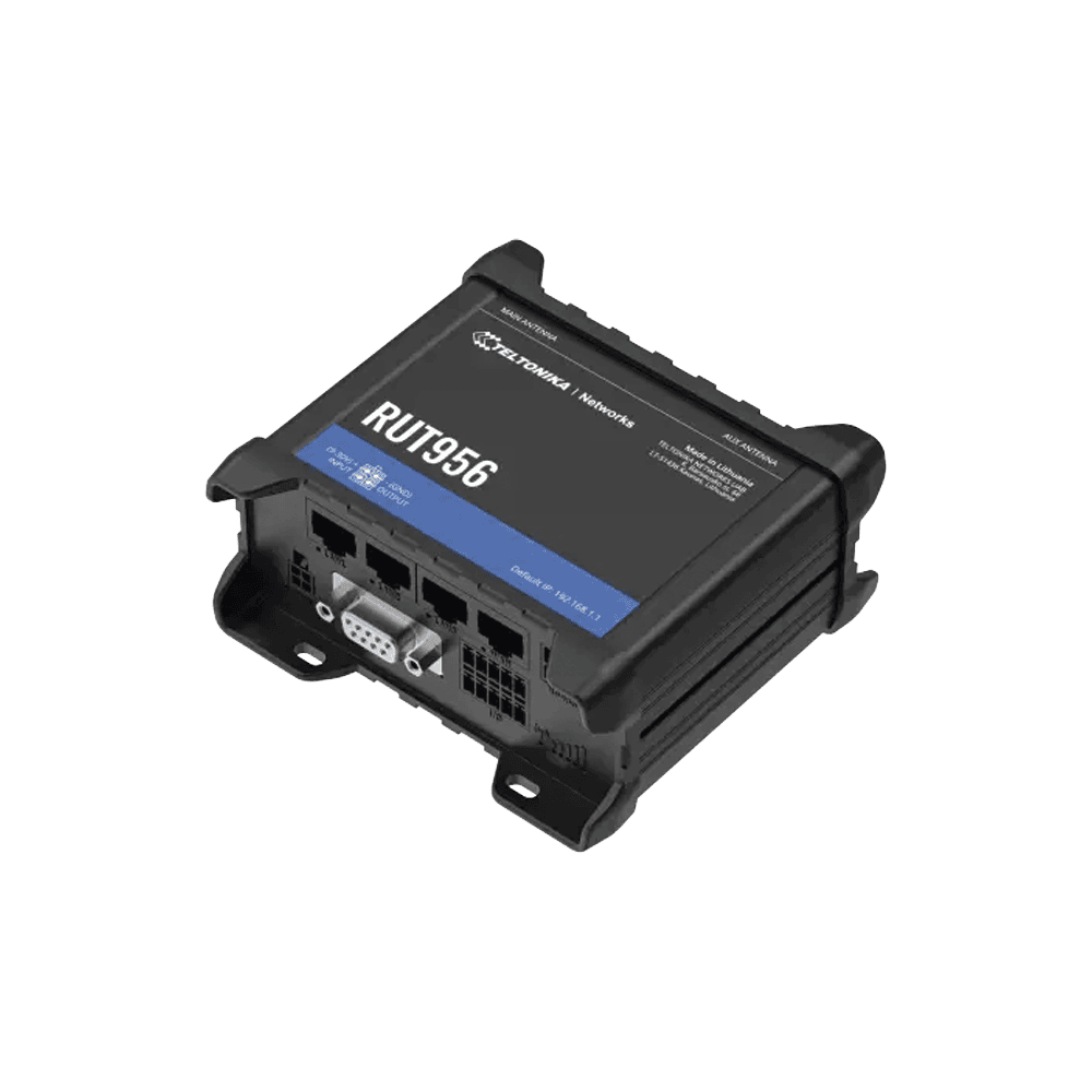RUT956-l Router LTE Profesional, 4 Puertos Ethernet, RS232, RS485, WiFi 802.11b/g/n, Interface Amigable, Bandas B1, B2, B3, B4, B5, B7, B8, B28 RUT956 1