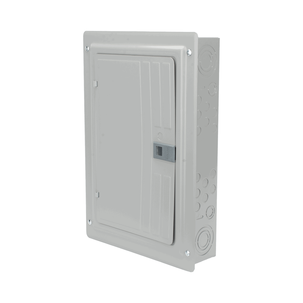 S1224L3125-l Centro de carga trifásico 3 Fases, 4 Hilos para interruptores QP, de 12 polos - 24 circuitos, 120/240vca, Barras de aluminio 125 Amp, Nema 1, uso interior. Incluye tapa. S1224L3125 1