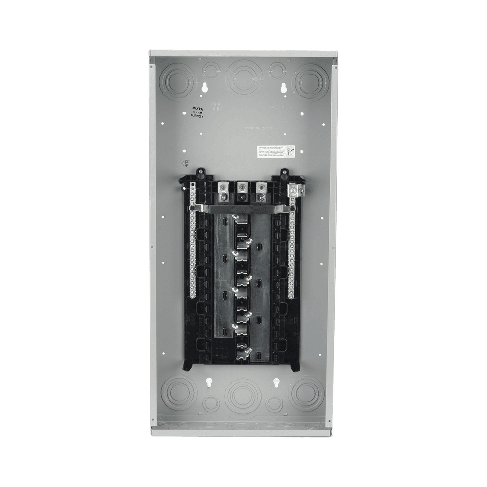 S2442L3200-AD-3-l Centro de carga trifásico 3 Fases, 4 Hilos para interruptores QP, de 24 polos - 42 circuitos, 120/240vca, Barras de aluminio 200 Amp, Nema 1, uso interior. Incluye tapa. S2442L3200 4