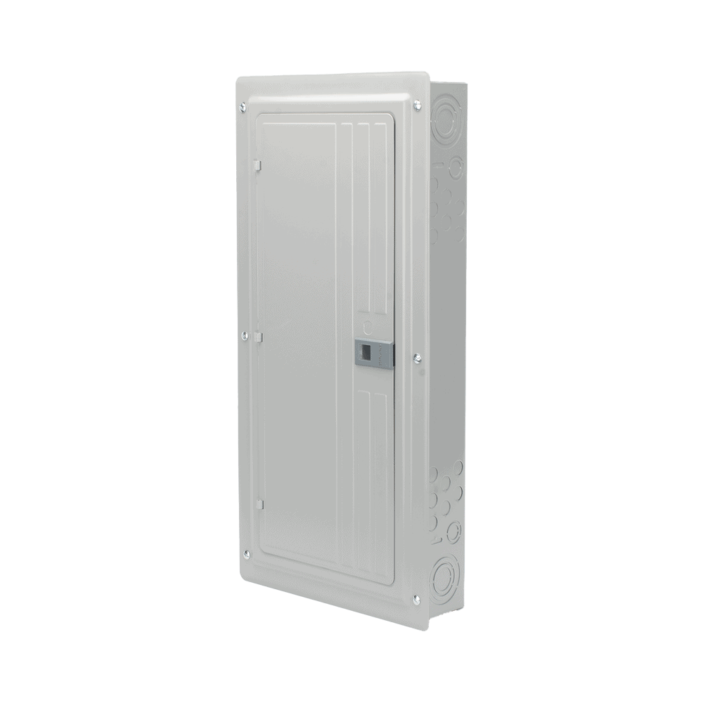 S2442L3200-l Centro de carga trifásico 3 Fases, 4 Hilos para interruptores QP, de 24 polos - 42 circuitos, 120/240vca, Barras de aluminio 200 Amp, Nema 1, uso interior. Incluye tapa. S2442L3200 1