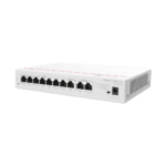Router eKit / 2 Puertos WAN Gigabit / 1 Puerto LAN/WAN Gigabit / 7 Puertos PoE LAN Gigabit / Presupuesto PoE 124 W / Rendimiento de 2 Gbps / Controlador (64 APs) / Hasta 250 clientes / Libre de licenciamiento S380S8P2T-AD-2-l