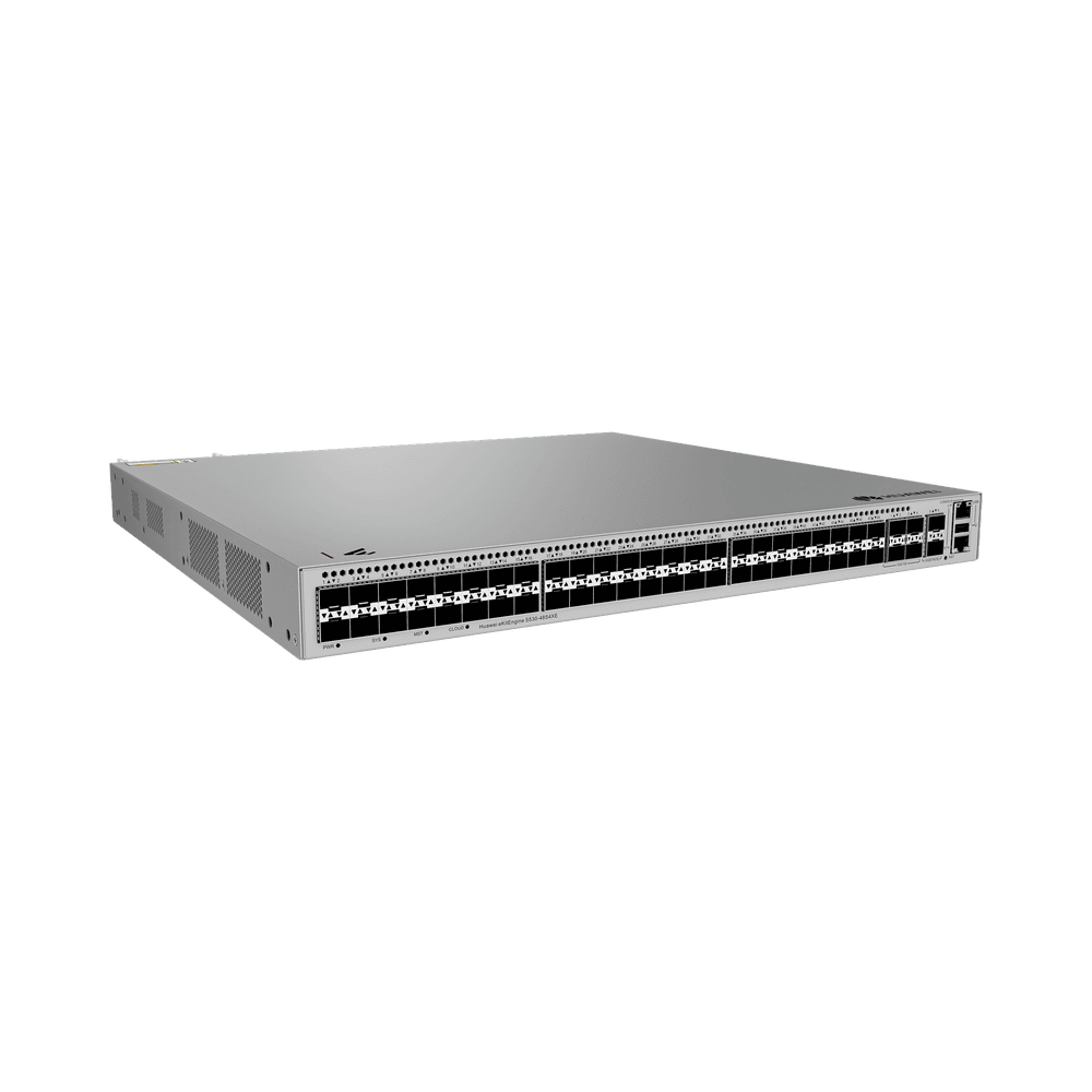 S53048S4XE-AD-2-l Switch Empresarial Core Gigabit Administrable Capa 3 / 48 puertos 1GE SFP / 4 Puertos 10GE SFP+ Uplink / 2 Puertos 10GE SFP+ (Stack) / ERPS / Ruteo Dinamico (RIP, OSPF, IS-IS y BGP) / iStack / Administración Nube Gratis S530-48S4XE 3