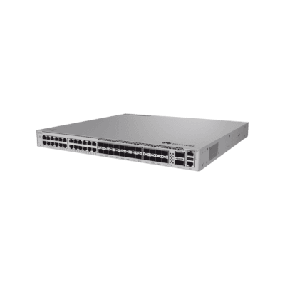 Switch eKit Core Empresarial Híbrido Capa 3 / 24 Puertos Gigabit / 16 Puertos SFP+ (10 Gbps) / 8 Puertos SFP28 (25 Gbps) / 2 Puertos QSFP28 (100 Gbps) / Fuente Redundante 1+1 / Libre de Licenciameinto