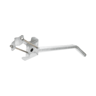 Brazo Galvanizado para Luminaria de 2" Diámetro con Abrazadera para Poste hasta 6" Diámetro.