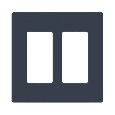 Tapa Color Deap Sea Satin para interruptor o dimmer Lutron, 2 gang, limpio y moderno