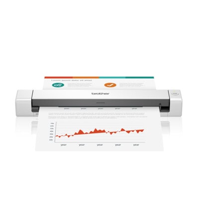Escáner portátil Brother Valor DS640, 15 ppm, Micro USB 3.0, soporta 1 hoja/credencial por escaneo, escanea hasta 100 hojas diarias