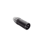 XLR conector de cable macho, carcasa enchapada en negro, contactos enchapados en plata SCMM3B-AD-2-l