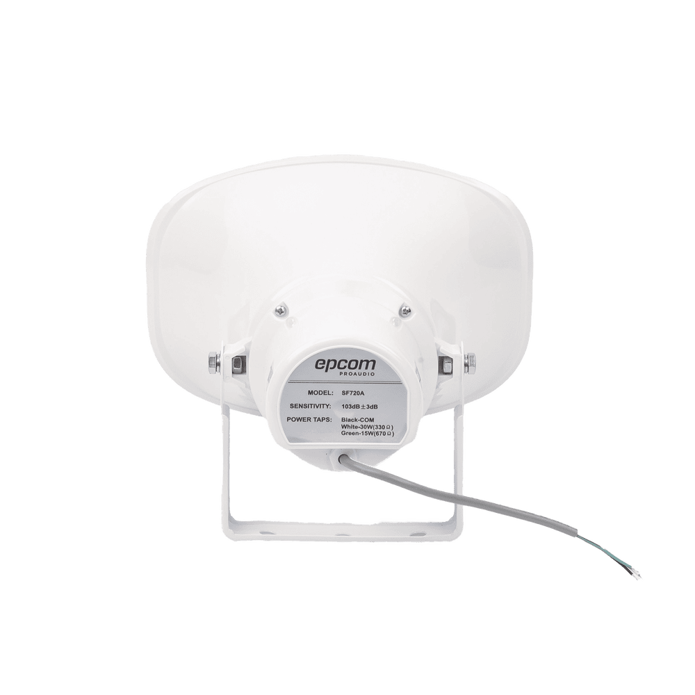 SF720A-AD-3-l Altavoz para Exterior | Tipo Trompeta | 15-30W | 70/100V | IP66 | Material ABS | Bracket de Metal SF-720A 4
