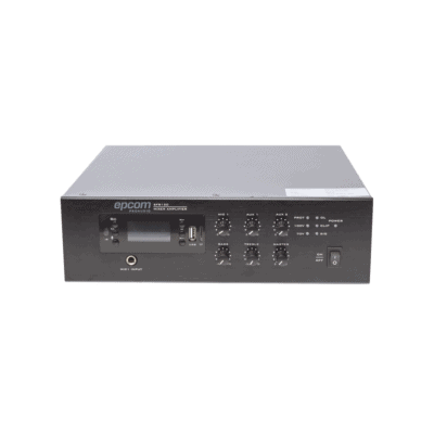 Mini Amplificador de Audio Mezclador | 120W RMS | Sistema 70/100V | MP3 | Tuner | Bluetooth | Musica ambiental y Voceo