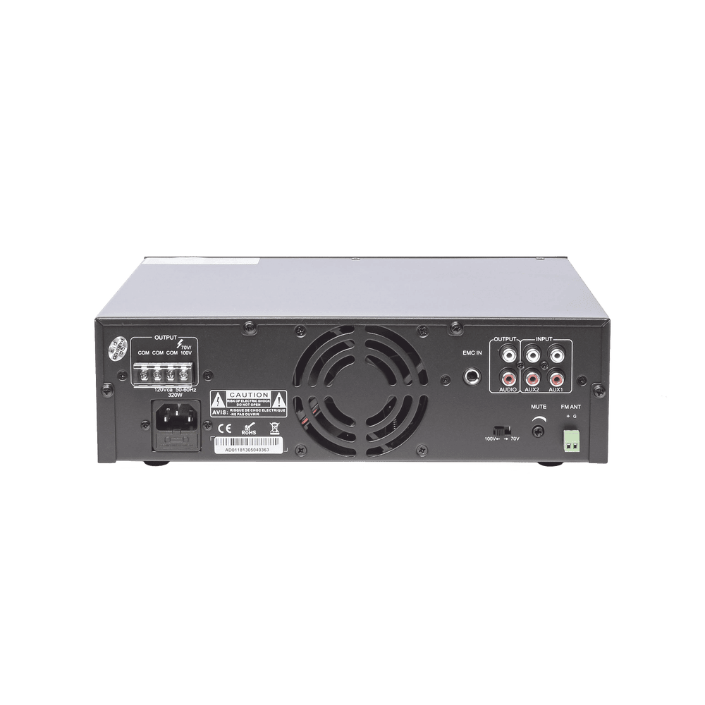 SFB240-AD-3-l Mini Amplificador de Audio Mezclador | 240W RMS | Sistema 70/100V | MP3 | Tuner | Bluetooth | Musica ambiental y Voceo SF-B240 4