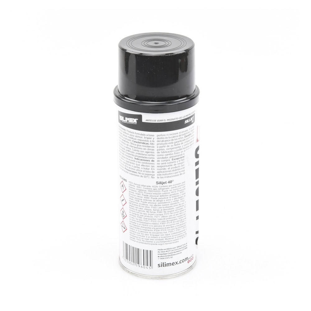 SILIJET40-FRENTE-l Antioxidante en aerosol, ofrece gran resistencia a los efectos del intemperismo en climas húmedos y salinos 454 ml. SILIJET-40 2
