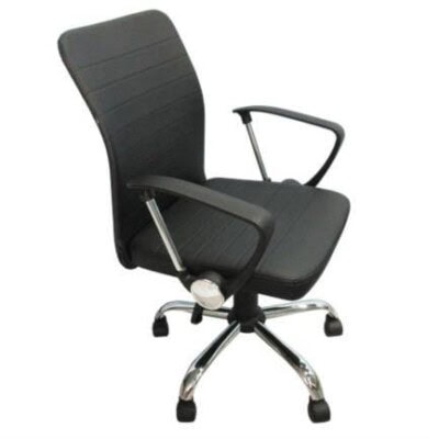 Silla Ejecutiva Nextep NE-650R Altura Ajustable Reclinable Polipiel/Base Giratoria Color Negro