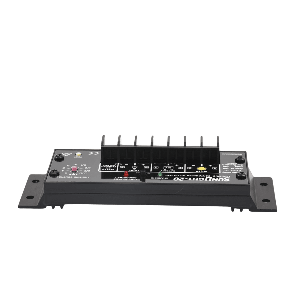 SL20L12V-AD-1-l Controlador Solar para Iluminación de Luz Mercurial, Estaciones de Autobús y Señalamientos 20 A, 12 Vcc. SL-20L-12V 2