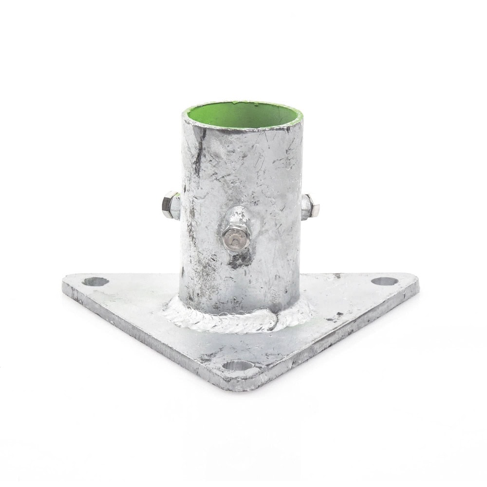 SLMBA5G-AD-1-l Base Triangular para Mástil de 1" a 2" con Opresores. Galvanizado por Inmersión en Caliente. SLM-BA-5G 2