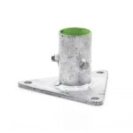 Base Triangular para Mástil de 1" a 2" con Opresores. Galvanizado por Inmersión en Caliente. SLMBA5G-AD-2-l
