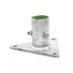 Base Triangular para Mástil de 1" a 2" con Opresores. Galvanizado por Inmersión en Caliente. SLMBA5G-AD-3-l