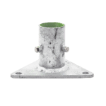 Base Triangular para Mástil de 1" a 2" con Opresores. Galvanizado por Inmersión en Caliente. SLMBA5G-l