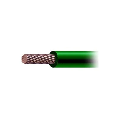 (SLLU22) Cable de Cobre Recubierto THW-LS Calibre 4 AWG 19 Hilos Color Verde (Venta por Metro)