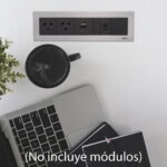 Caja Para Instalación en Escritorio para Voz, Datos o Contactos Eléctricos / Capacidad para 6 Módulos / Salida de Cables Posterior / Los Módulos se Adquieren Aparte / (KFC136/14CY) SMCEP6M-AD-3-l
