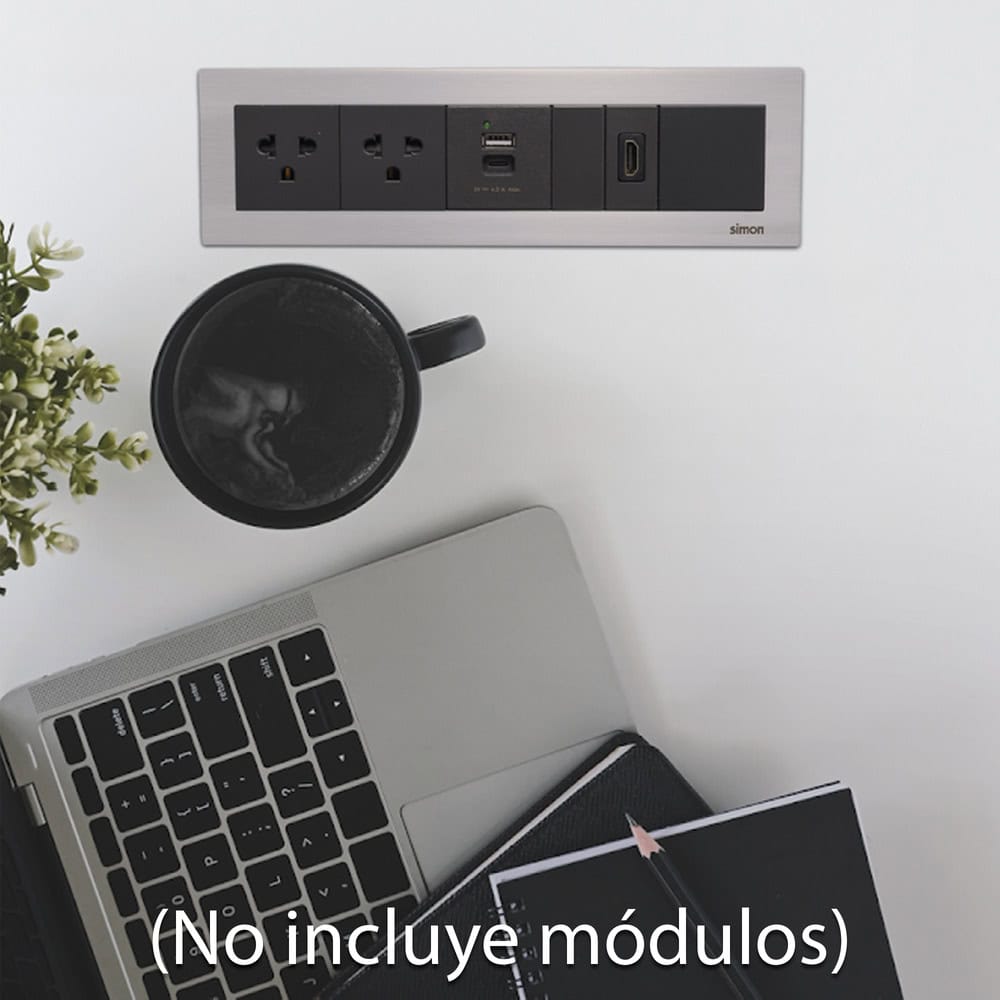 SMCEP6M-AD-3-l Caja Para Instalación en Escritorio para Voz, Datos o Contactos Eléctricos / Capacidad para 6 Módulos / Salida de Cables Posterior / Los Módulos se Adquieren Aparte / (KFC136/14CY) SM-CEP-6M 4
