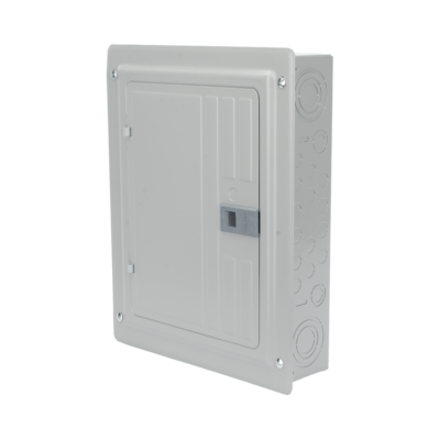 Centro de carga monofásico 1 Fase, 3 Hilos para interruptores QP, de 12 polos - 24 circuitos, 120/240vca, Barras de aluminio 125 Amp, Nema 1, uso interior. Incluye tapa.