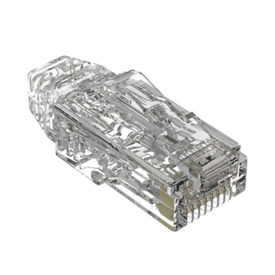 Plug RJ45 Cat6/6A, Para Cable UTP de Calibre 28 AWG (Diámetro Reducido), Chapado en Oro de 50 Micras, Paquete de 100 Piezas