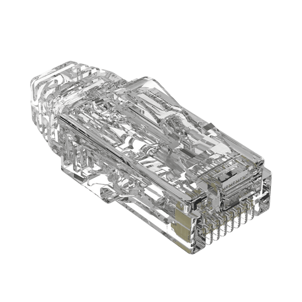 SP628C-l Plug RJ45 Cat6/6A, Para Cable UTP de Calibre 28 AWG (Diámetro Reducido), Chapado en Oro de 50 Micras, Paquete de 100 Piezas SP628-C 1