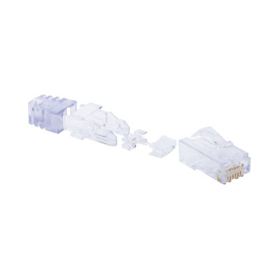 Plug RJ45 Cat6 de 5 Piezas, Para Cable UTP de Calibre 23-24 AWG, Chapado en Oro de 50 Micras, Paquete de 100 Piezas