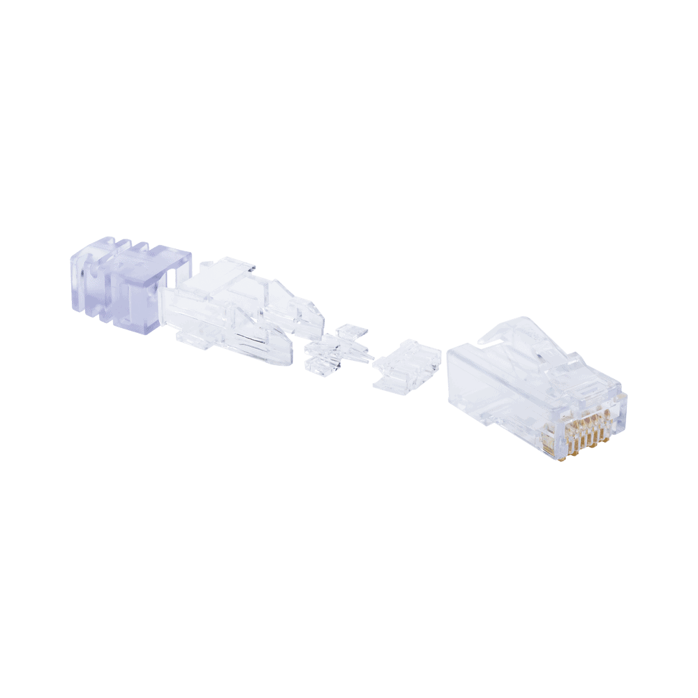 SP688C-l Plug RJ45 Cat6 de 5 Piezas, Para Cable UTP de Calibre 23-24 AWG, Chapado en Oro de 50 Micras, Paquete de 100 Piezas SP688-C 1