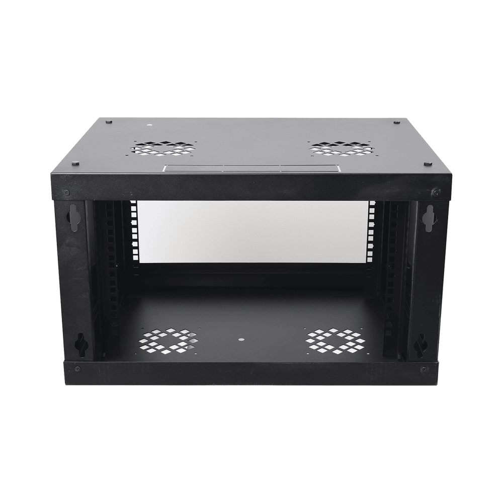 SR1906LH3G-AD-3-l Gabinete de Pared de 6U con Puerta de Cristal Templado, 455 mm de Profundidad Total, Rack de 19in, Acero Reforzado Color Negro. SR-1906-LH3G 4