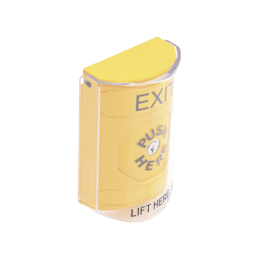 SS22A0XTEN-AD-4-l Botón de Salida, Texto en Ingles, Tapa Protectora de Policarbonato Súper Resistente, Llave para restablecer, Bocina integrada de Advertencia SS22A0XT-EN 5