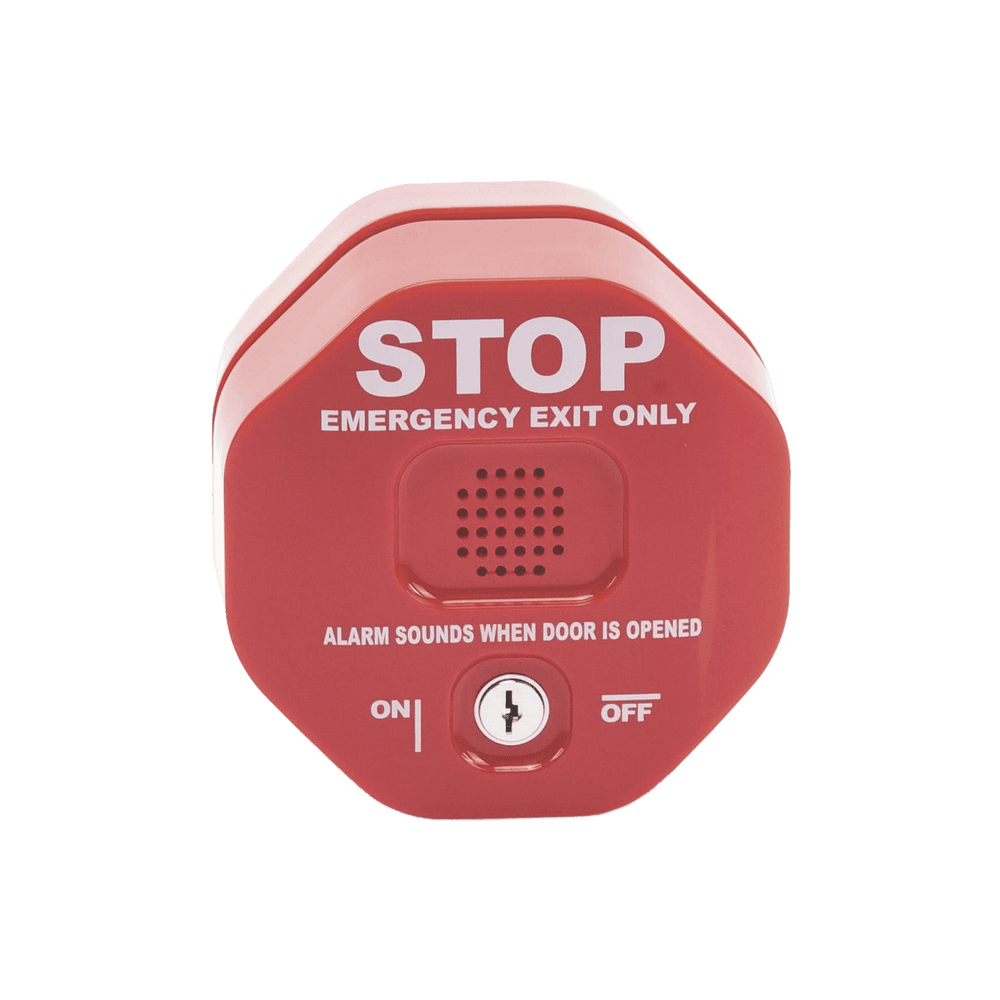 STI6404-FRENTE-l Alarma Multifunción Exit Stopper® Con Bocina Remota, Para Puertas Dobles, Solo Interiores STI-6404 2