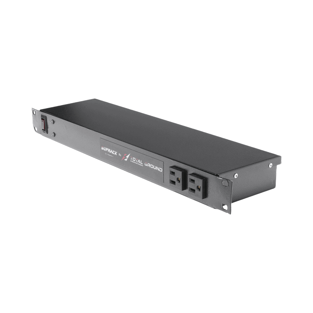 SUPRACK-l Tomacorriente de 10 contactos para 120 Vca con Supresor de picos tipo "A" de 40 kA, Diseñado para Montaje en Rack de 19". SUP-RACK 1