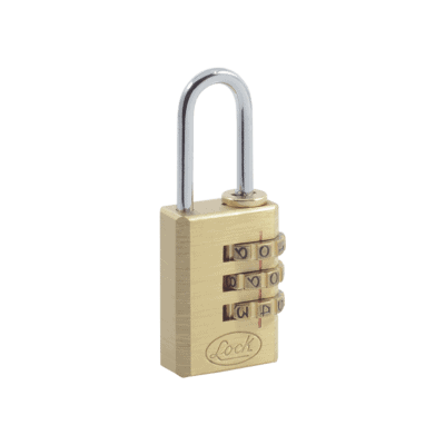 Candado de Latón de Combinación Maletero Programable/ Medida 20 mm / Nivel de seguridad 3 / Discos Programables.