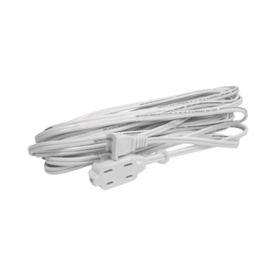 Extensión Eléctrica Doméstica de 5 metros / 127 V CA  8 A Máximo / Color Blanco.