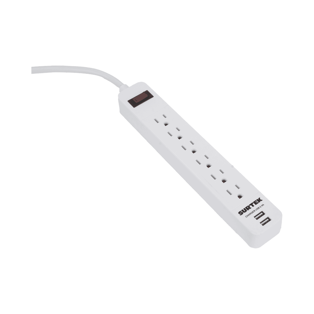 SYS136204-AD-1-l Multicontacto con 6 contactos aterrizados y 2 puertos usb. SYS-136204 2
