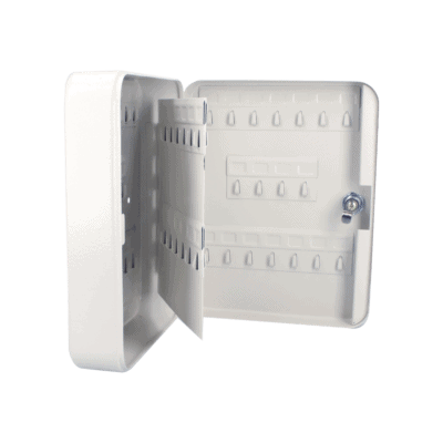 Caja para llaves con capacidad para 36 llaves/ Medidas 160 x 200 x 75 mm (ancho x alto x profundidad)/Fabricada en acero/ Cerradura con llave.