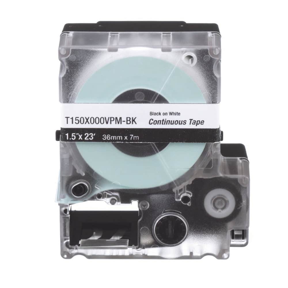 T075X000VPMBK-AD-1-l Casete de Etiquetas de Vinilo de Cinta Continua, Color Negro Sobre Blanco, Uso Interior/Exterior, 18 mm de Ancho x 7 Metros (22.97 pies) de Largo T075X000VPM-BK 2