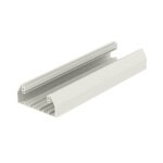 Base para canaleta T-70, de PVC rígido, con orificios perforados para montaje, 103.3 x 44.9 x 2400 mm, Color Blanco Mate T70BIW8-LAT-IZQ-l