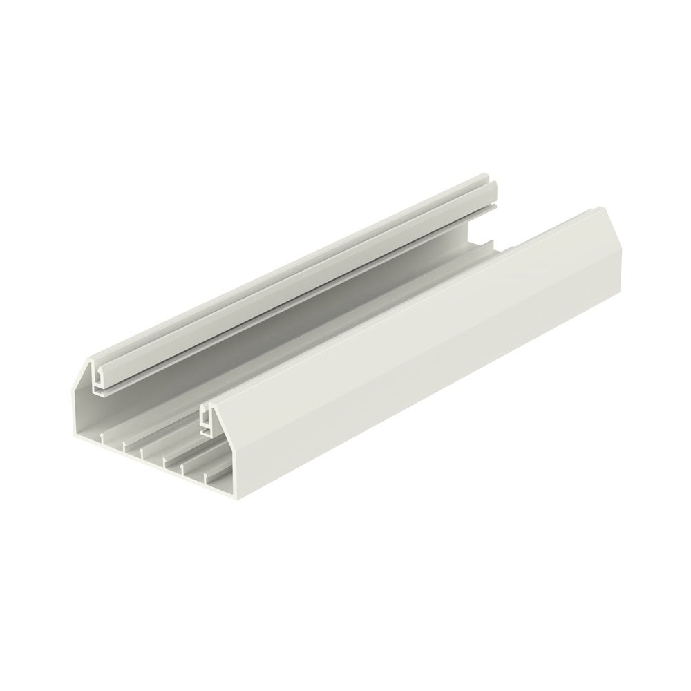 T70BIW8-LAT-IZQ-l Base para canaleta T-70, de PVC rígido, con orificios perforados para montaje, 103.3 x 44.9 x 2400 mm, Color Blanco Mate T70BIW8 3
