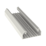 Base para canaleta T-70, de PVC rígido, con orificios perforados para montaje, 103.3 x 44.9 x 2400 mm, Color Blanco Mate T70BIW8-l