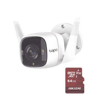 Kit de Cámara IP Wi-Fi / Incluye 1 Pieza Modelo TAPO-C320WS  /  Utiliza La App Tapo / 1 Memoria Micro SD Modelo Mod  HS-TF-E1/64G