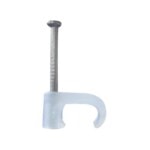 Grapa para cable plano de 3mm color transparente (100pzs) TC3x5